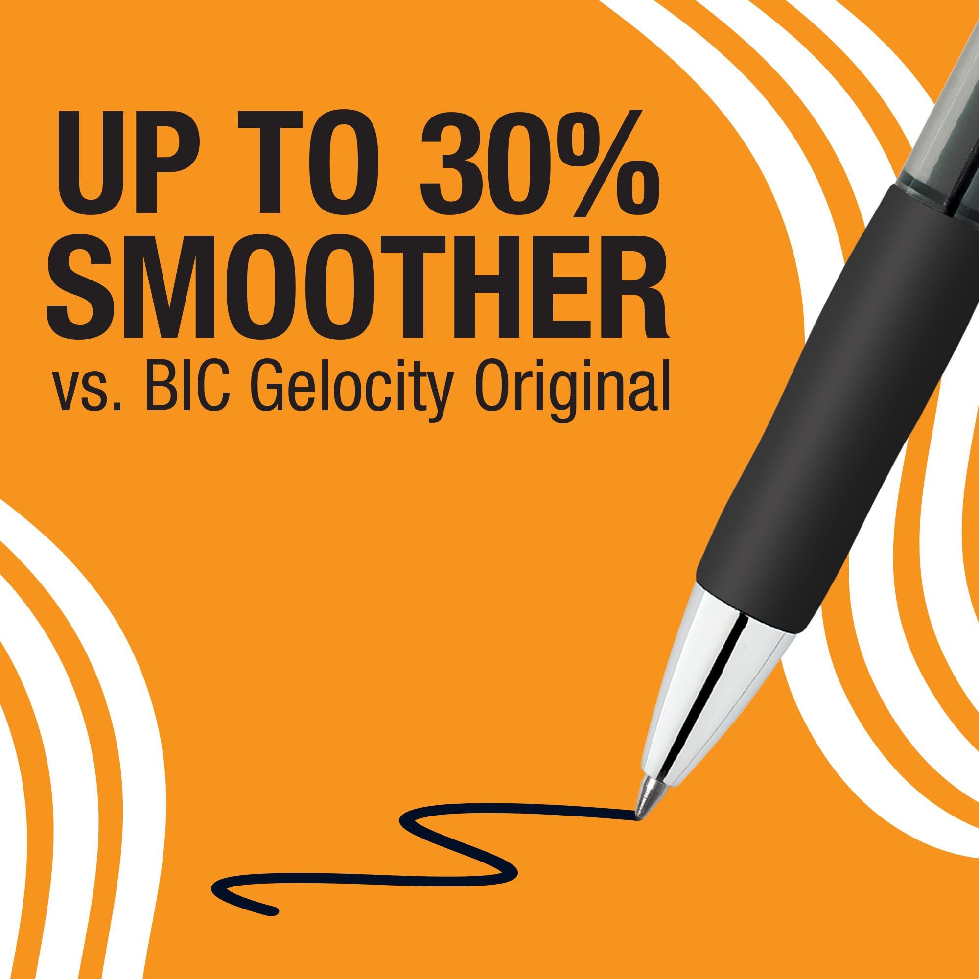 BIC Gelocity Quick Dry Gel Pens with Vivid colors and Smooth Writing, 0.7 mm Medium Point, 12-Count in Assorted Ink