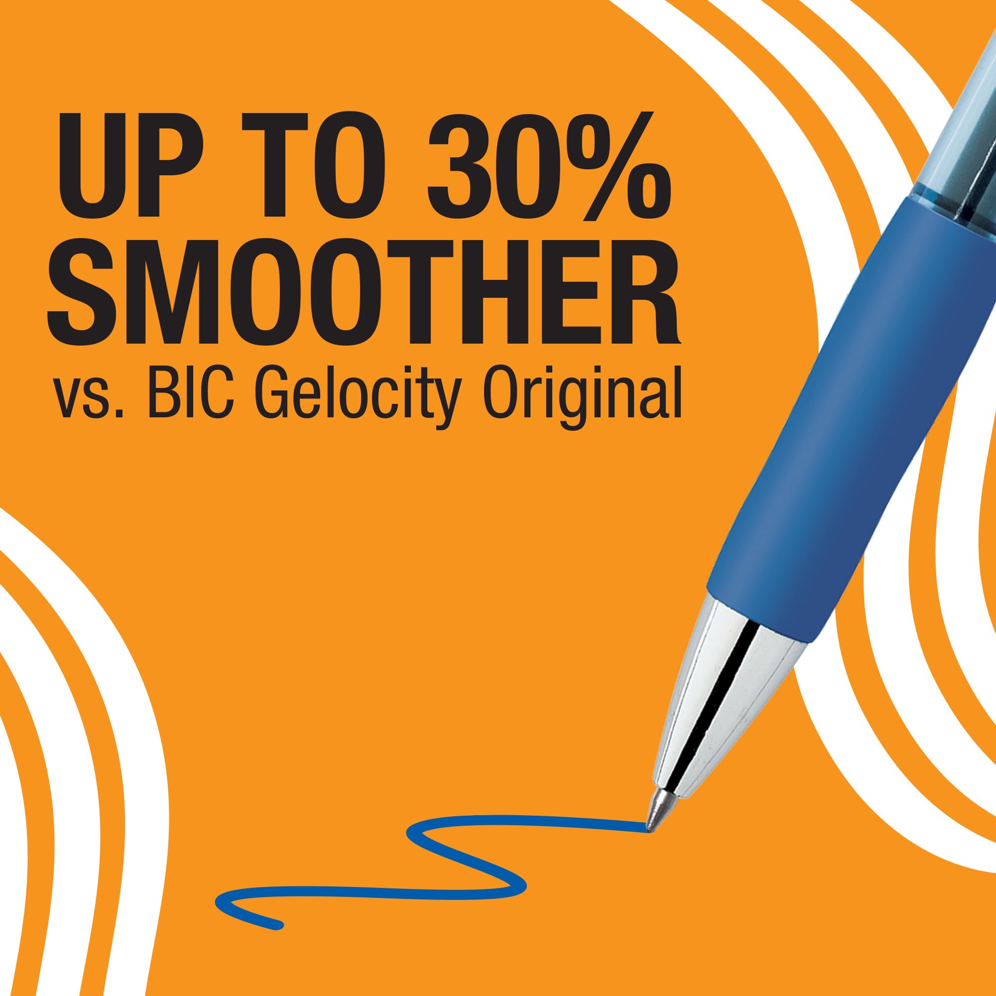 BIC Gelocity Quick Dry Gel Pens with Vivid colors and Smooth Writing, 0.7 mm Medium Point, 12-Count in Assorted Ink