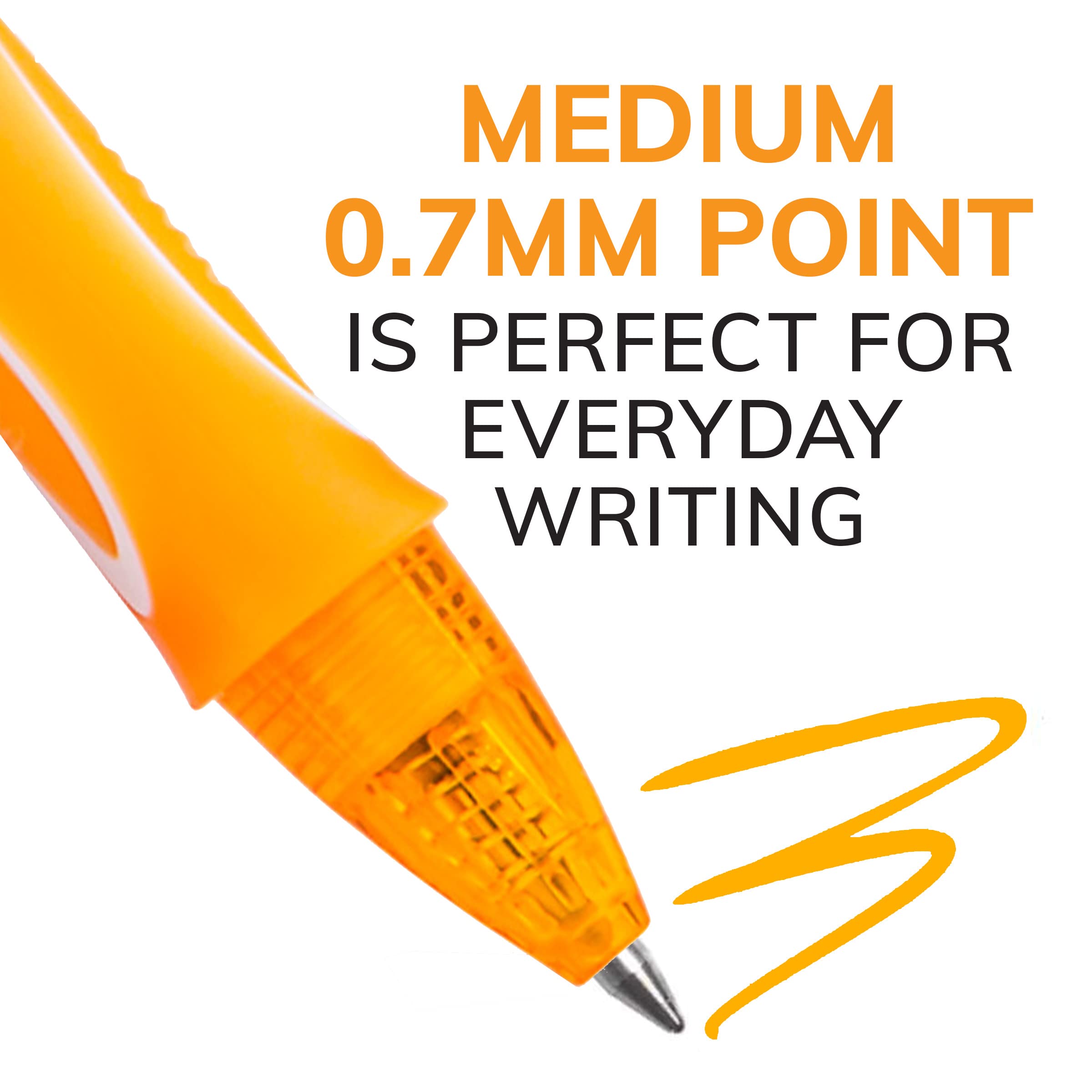 BIC Gelocity Quick Dry Gel Pens with Vivid colors and Smooth Writing, 0.7 mm Medium Point, 12-Count in Assorted Ink