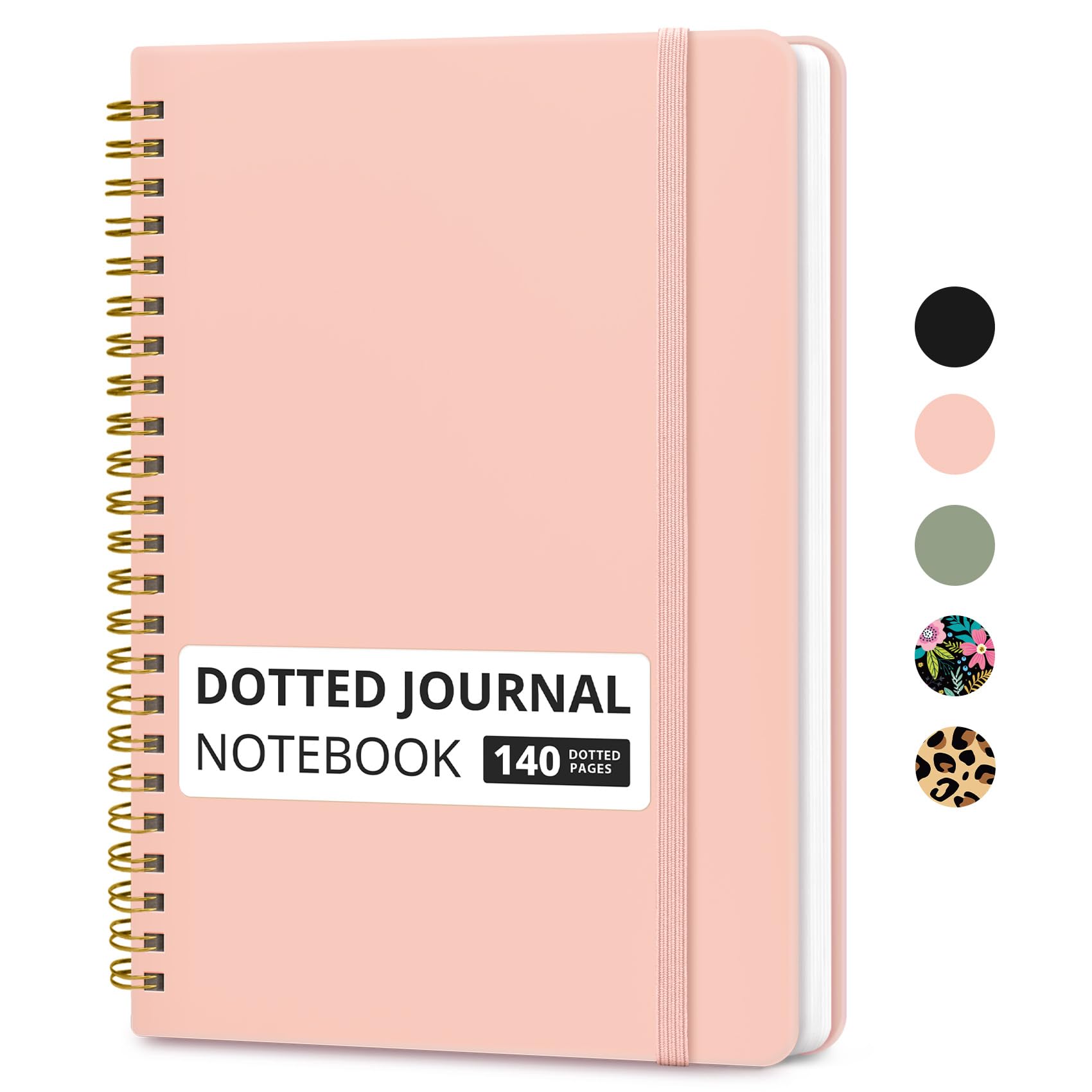 Lined Spiral Journal Notebook for Women & Men, 140 Pages, College Ruled Hardcover Notebook for Work & Note Taking, Journals for Writing, A5(6"x8") - Green