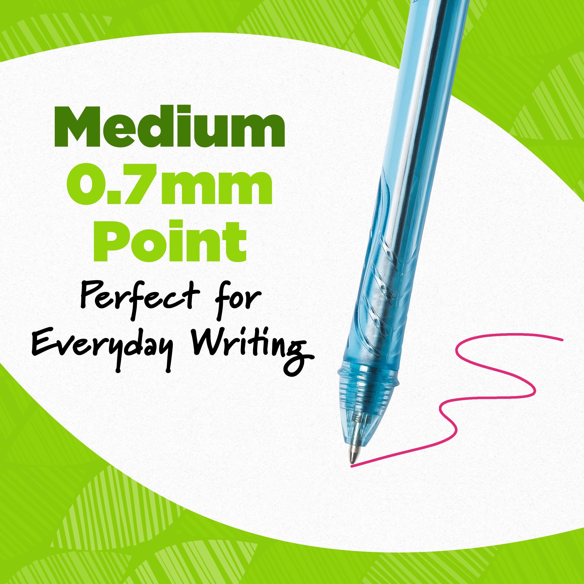 BIC Gelocity Quick Dry Gel Pens with Vivid colors and Smooth Writing, 0.7 mm Medium Point, 12-Count in Assorted Ink