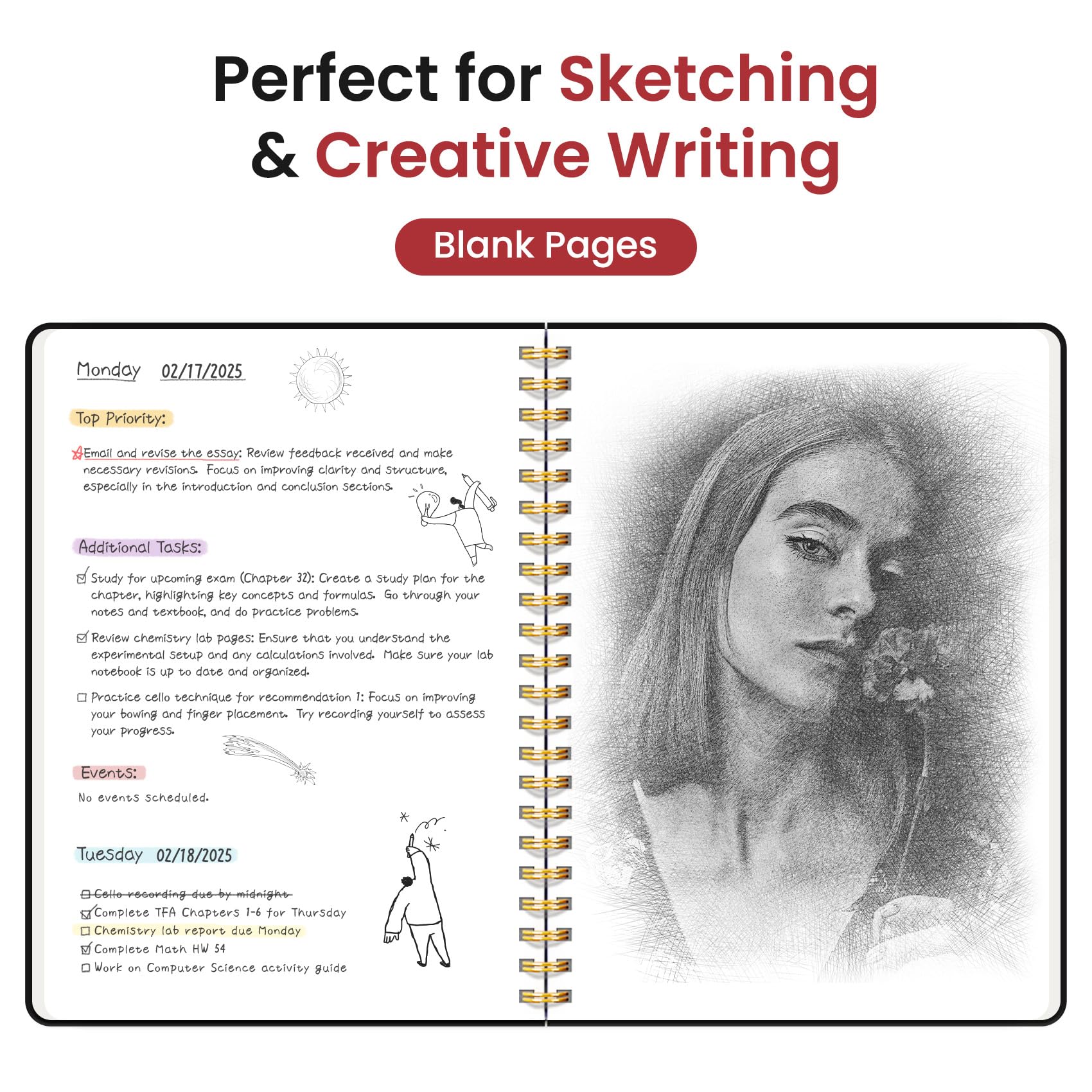 Lined Spiral Journal Notebook for Women & Men, 140 Pages, College Ruled Hardcover Notebook for Work & Note Taking, Journals for Writing, A5(6"x8") - Green